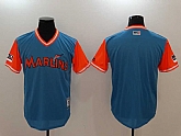 Customized Men's Marlins Light Blue 2018 Players Weekend Stitched Jersey,baseball caps,new era cap wholesale,wholesale hats